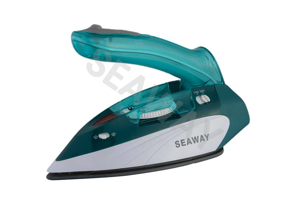 SW-602 900W-1100W Çift Voltaj Seçimi Kavisli Sap Seyahat Ütüsü